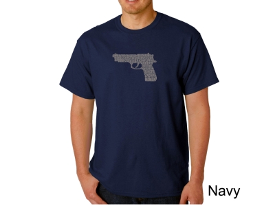 LA Pop Art Men's Word Art T-shirt - RIGHT TO BEAR ARMS