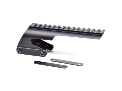Hammers Saddle Scope Mount w/ Picatinny Rail 12GA 20 Gauge 870 1100 & 11-87, Black Anodized