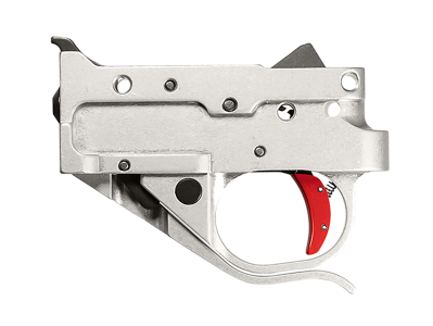 Timney Triggers 10/22 Replacement Trigger, Dust Silver/Red, .22 LR