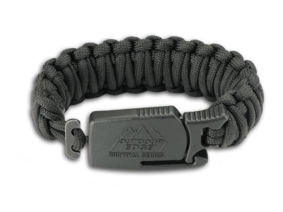 Outdoor Edge Para-Claw Paracord Knife Survival Bracelet, Black