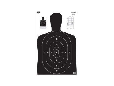 Birchwood  EZE-Scorer Silhouette Paper Target, Black, 5
