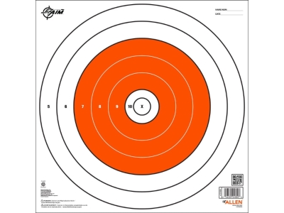 Allen EZ Aim Square Paper Bullseye Shooting Targets, 12 Count, None