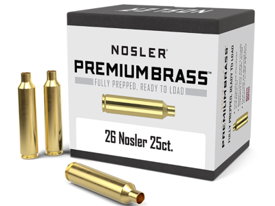Nosler Premium Brass Unprimed Rifle Cases, .26 Nosler, 25