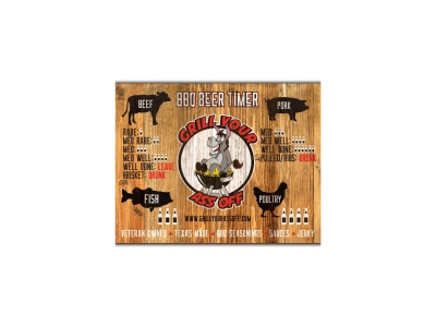 Grill Your Ass Off BBQ Beer Timer Magnet