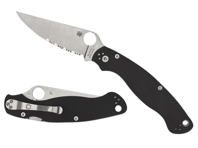 Spyderco 4" CPM S30V Blade Black G10 Folding Tactical Knife