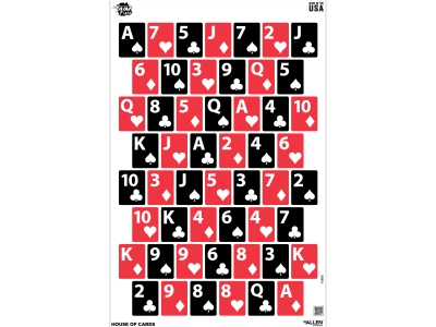 Allen EZ Aim Fun House of Cards Game Paper Targets, 3 count