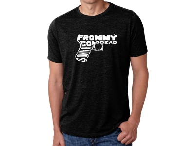 LA Pop Art Men's Premium Blend Word Art T-shirt - Out of My cold Dead Hands Gun, Small, Black