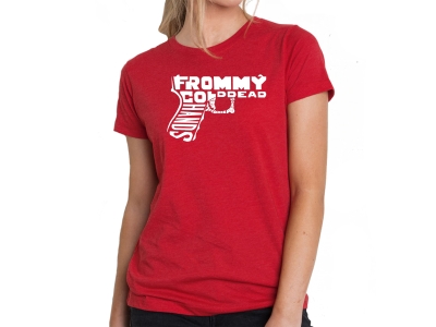 LA Pop Art Women's Premium Blend Word Art T-shirt - Out of My cold Dead Hands Gun, XXL, Red