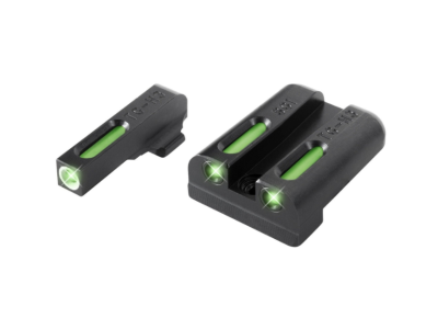 TruGlo TFX Sig #6/#8 Set Pistol Tritium Fiber Day/Night Sights, Black