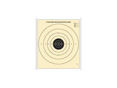 Action Target Inc 25-yard Competition NRA Time & Rapid Fire Bullseye Paper Target