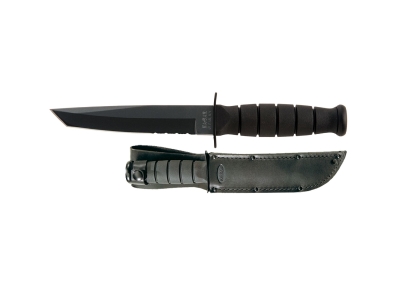 Ka-Bar Short Fixed 5.25 in Black Blade Kraton Handle