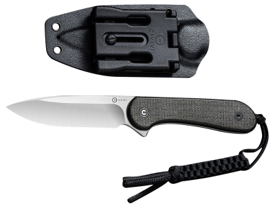 Civivi 3.98" Fixed D2 Plain Dark Green Micarta Handle