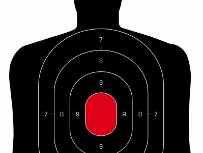 Birchwood  Dirty Bird Silhouette Target, Black/Red, 50