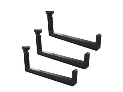 Hang It Simple Hanging Storage Long Plastic Hooks 3pk, Black