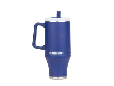 Mammoth Ascent 40 oz Tumbler with Handle and Straw, Dark Blue