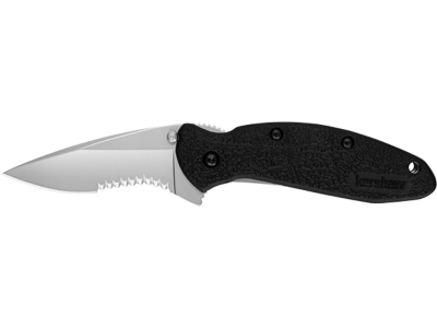Kershaw 2.4" 420HC Serrated Drop Point Blade Black Nylon Handle