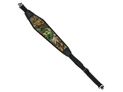 GrovTec Padded Rifle Sling w/Swivel, Black/Realtree Xtra Green
