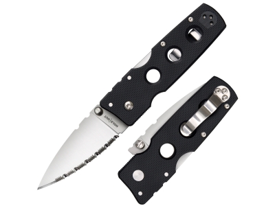 Cold Steel Hold Out 3" Blade Full Serrated Edge Blk S35VN, Ambidextrous, Other