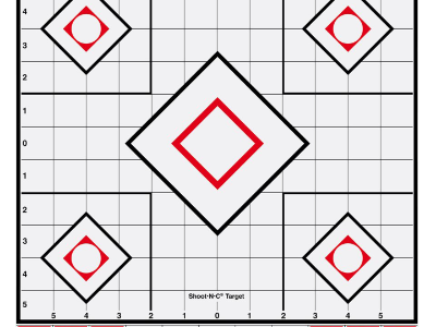 Birchwood  Shoot-N-C Reactive Target White/Red 12" 5-Diamond