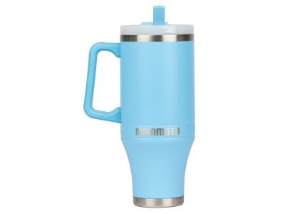Mammoth Ascent 40 oz Tumbler with Handle and Straw, Light Blue