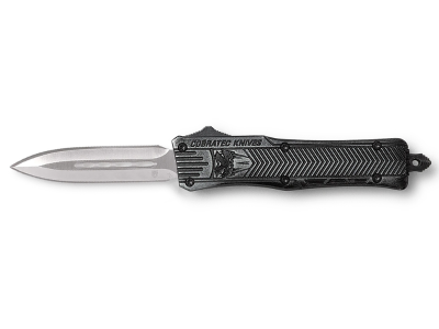 CobraTec 2.75" OTF Knife D2 Dagger Blade Stonewashed Handle