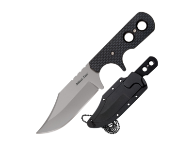 Cold Steel Mini Tac Bowie, Black, Right, Fixed Blade