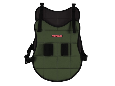 Tippmann Paintball Reversible Podded Chest Protector, Black and Olive, None