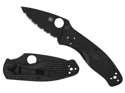 Spyderco 2.75" 8Cr13MoV Blade Black FRN Handle Folding Knife