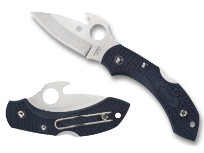 Spyderco 2.28" Drop Point VG-10 Blade Gray FRN Folding Pocket Knife