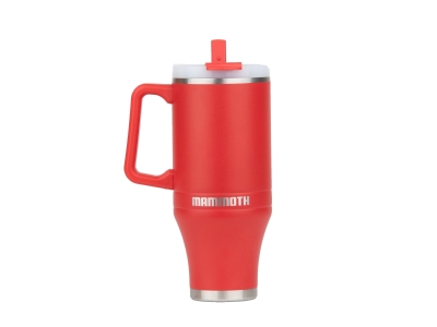 Mammoth Ascent 40 oz Tumbler with Handle and Straw, Red