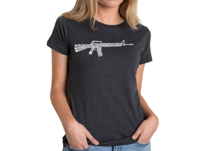 LA Pop Art Women's Premium Blend Word Art T-shirt - RIFLEMANS CREED, Extra Large, Black