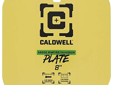 Caldwell AR500 Steel Plate 8", Yellow, 8" Gong