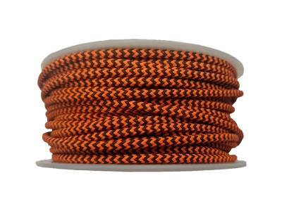 BCY 24 D-Loop Material Flo Orange/Black 1m, Black/Orange