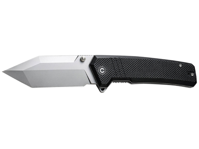 Civivi 3.98" Folding Tanto Knife Stonewashed 14C28N Black G10 Handle