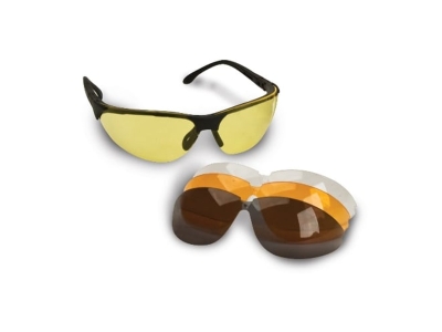 Walkers Impact Resistant Interchaneable Sport Glasses Kit w/ 3 Lens, None
