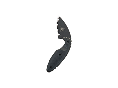 Ka-Bar 2.31" Fixed Drop Point Serrated AUS-8A Black Zytel Handle