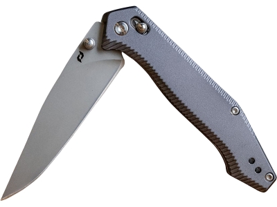 Schrade Folding Knife 3.4" Drop Point Black Aluminum