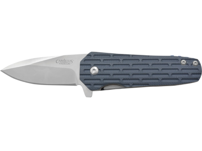 Camillus 2.25" Folding Spear Point 420 Steel Blade Blue GFN Handle