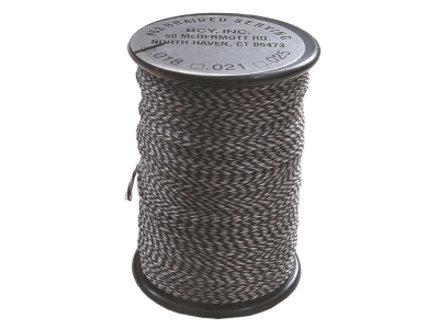BCY 62 Braided Center Serving Black/White .025 60 yds.