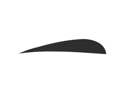 Trueflight Parabolic Feathers, Black, 100