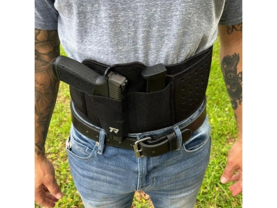 Rounded Gear Belly Band Holster, Black