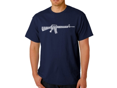 LA Pop Art Men's Word Art T-shirt - RIFLEMANS CREED, Medium, Navy Blue