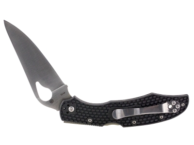 Spyderco 3.75" Folding Drop Point 8Cr13MoV Blade Black FRN Handle