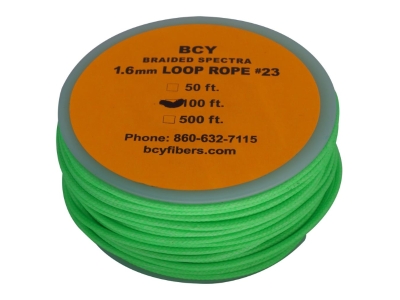 BCY 23 D-Loop Material Neon Green 100 ft.