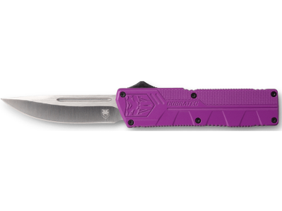 CobraTec 3.25" OTF D2 Drop Point Blade Purple Aluminum Handle