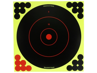 Birchwood  Target Dispenser 12" Bullseye Includes Pasters, Black/Red, 25