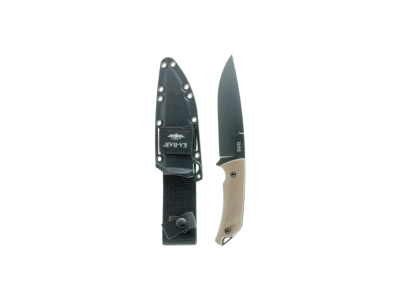 Ka-Bar 6.25" Fixed Blade 1095 Steel Knife Brown Handle w/Sheath