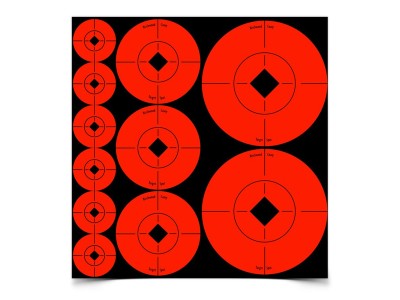 Birchwood Casey Assorted Bullseye Target Spots, Orange