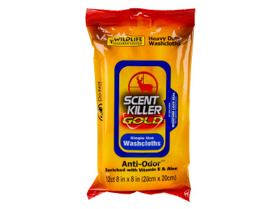 Wildlife Research Center Scent Killer Gold Heavy Duty Washcloths, 12 Pack