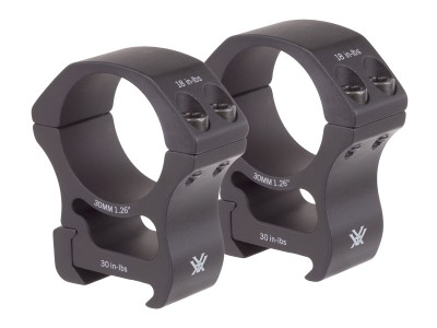 Vortex Pro Series 30mm Rings, High, Weaver/Picatinny